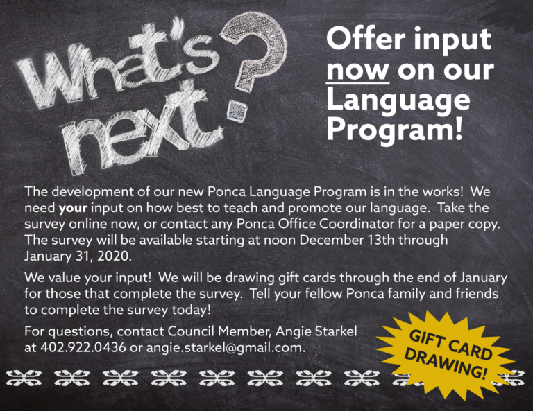 Ponca Language Program Survey