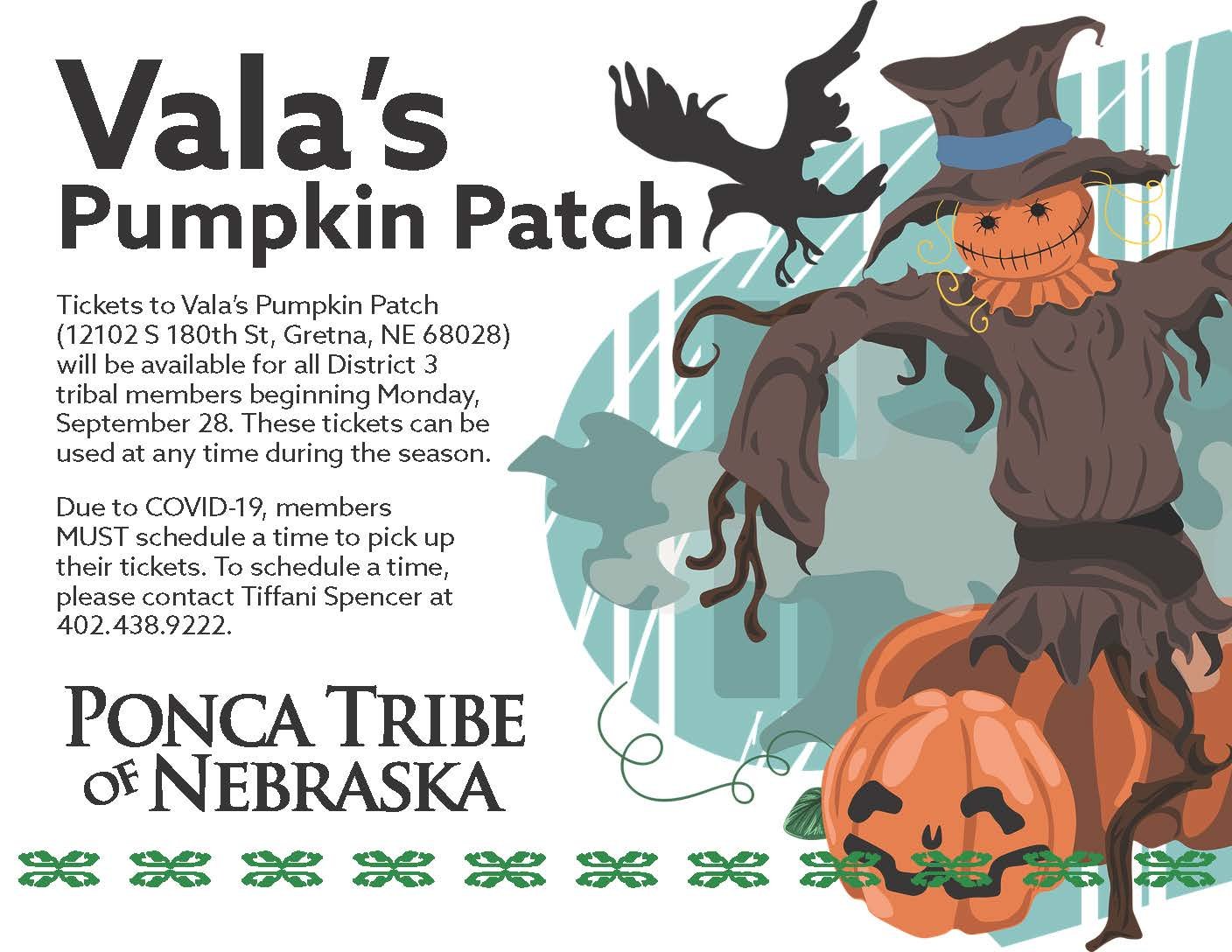 District 3 Vala’s Pumpkin Patch Tickets