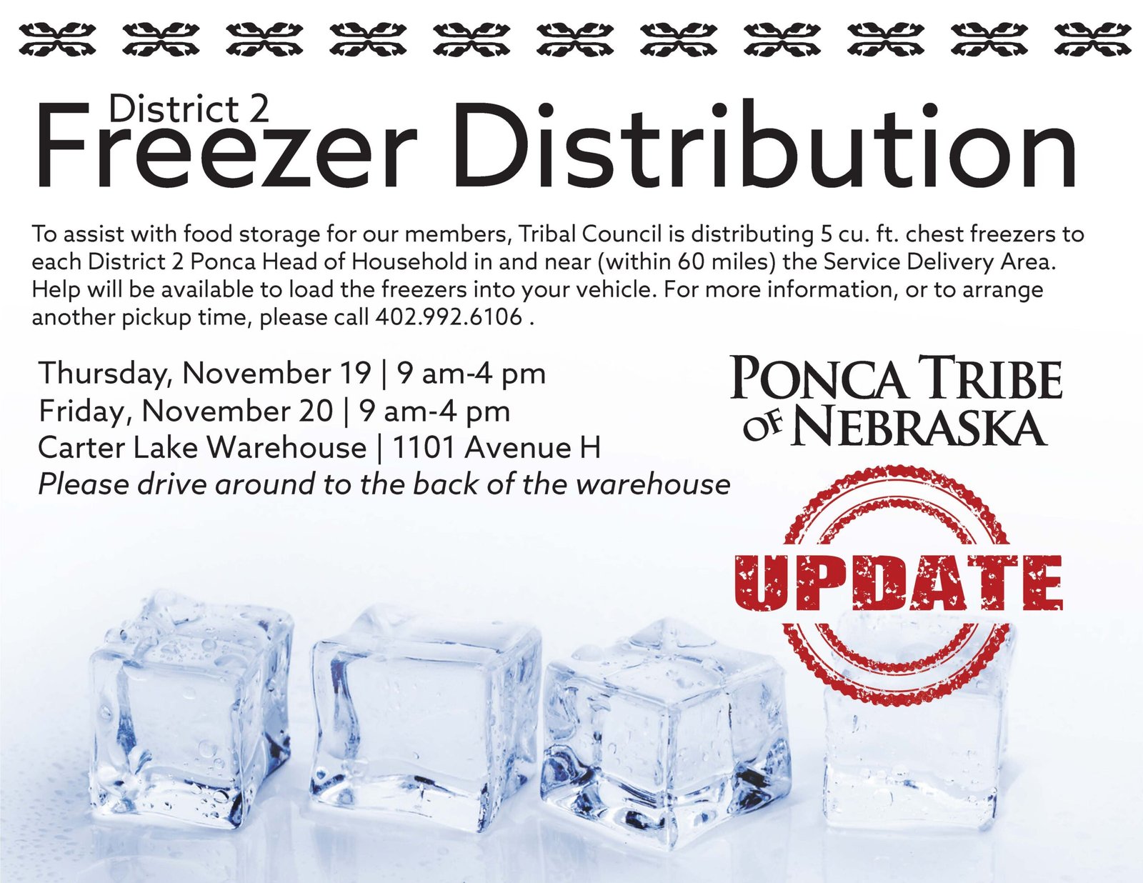 District 2 Freezer Distribution Update