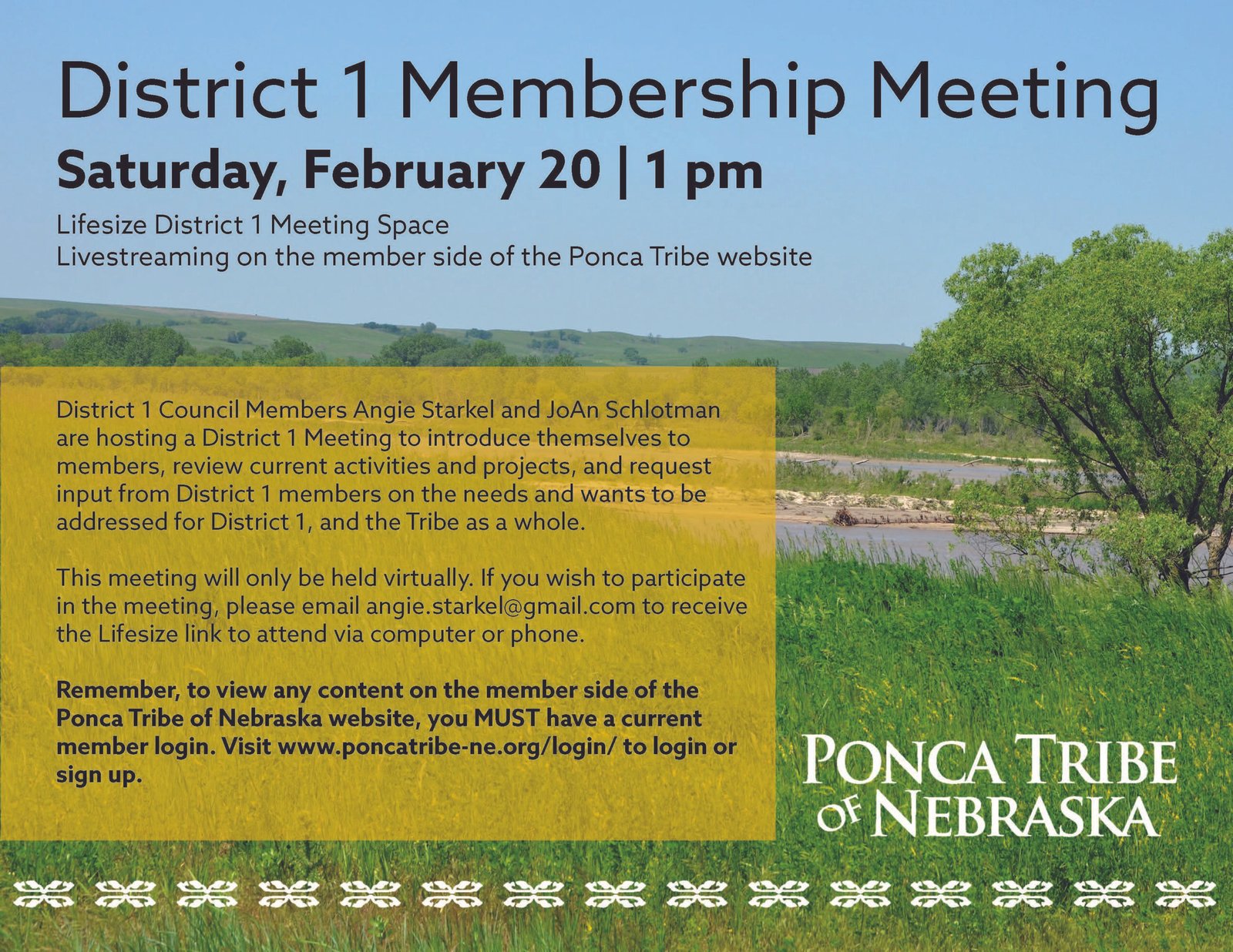 District 1 Virtual Membership Meeting