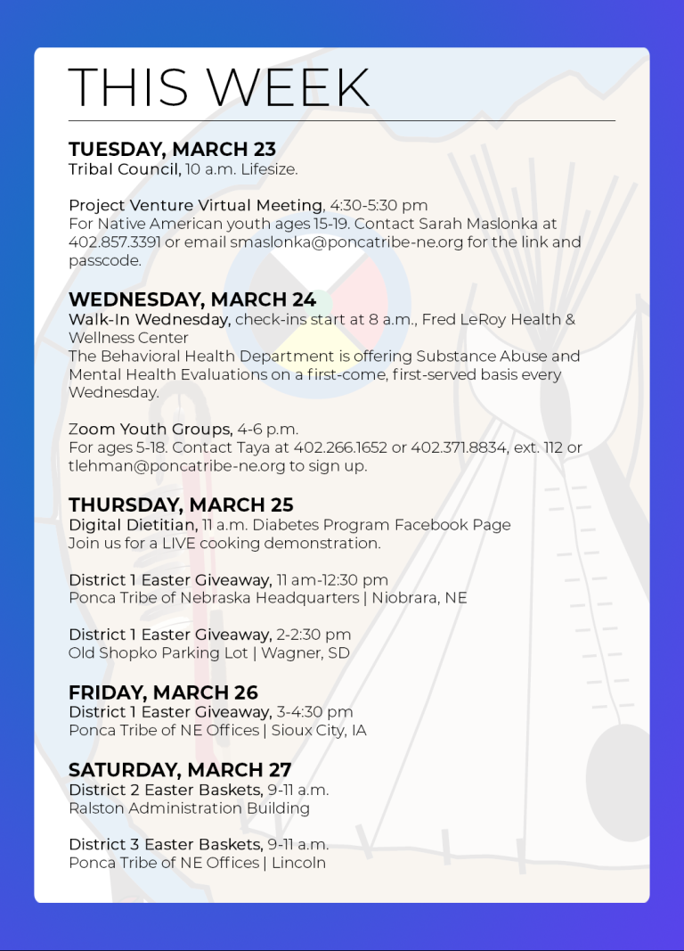 March 22-27: Events & Activities