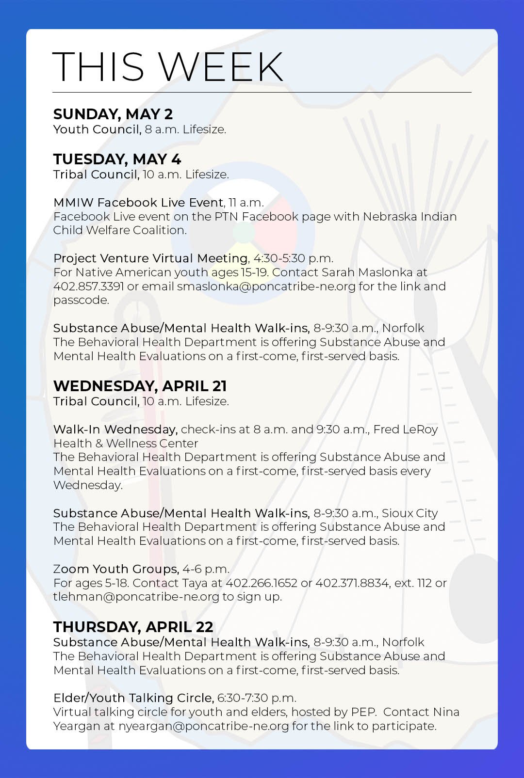 Events & Activities: May 2nd-8th
