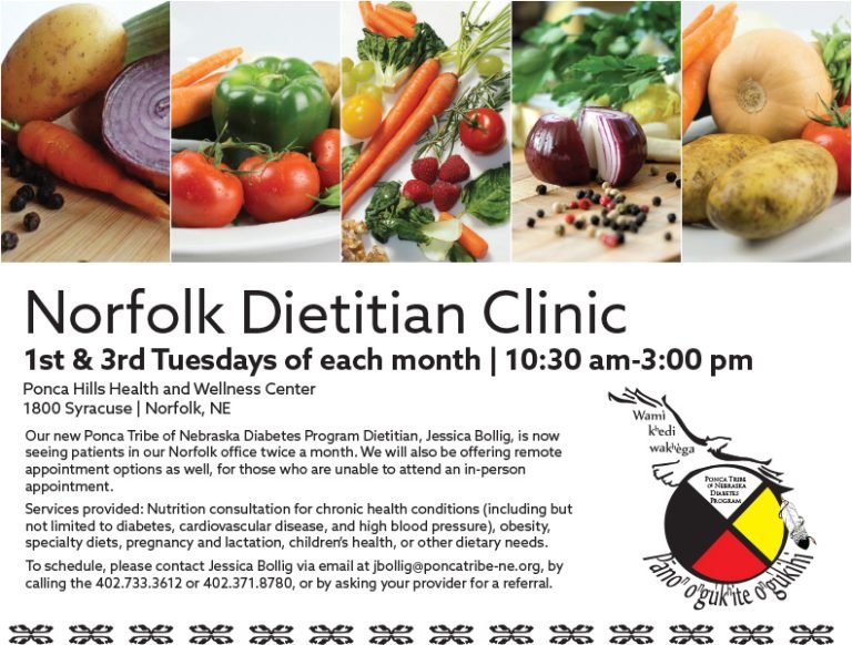 flyer describing dietitian clinics