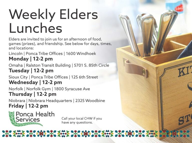 Weekly Elders Lunches – Niobrara