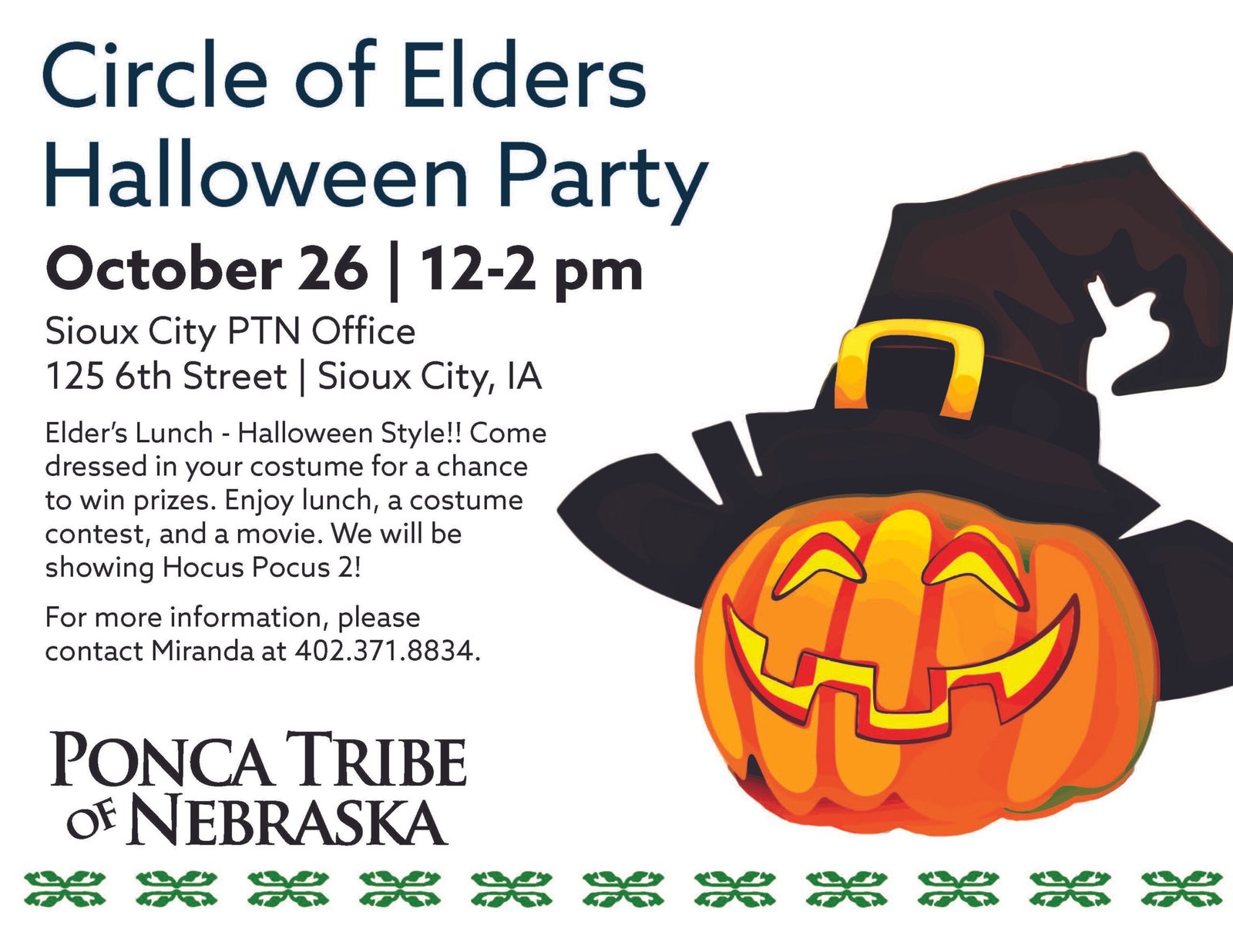 Circle of Elders Halloween Party – Sioux City