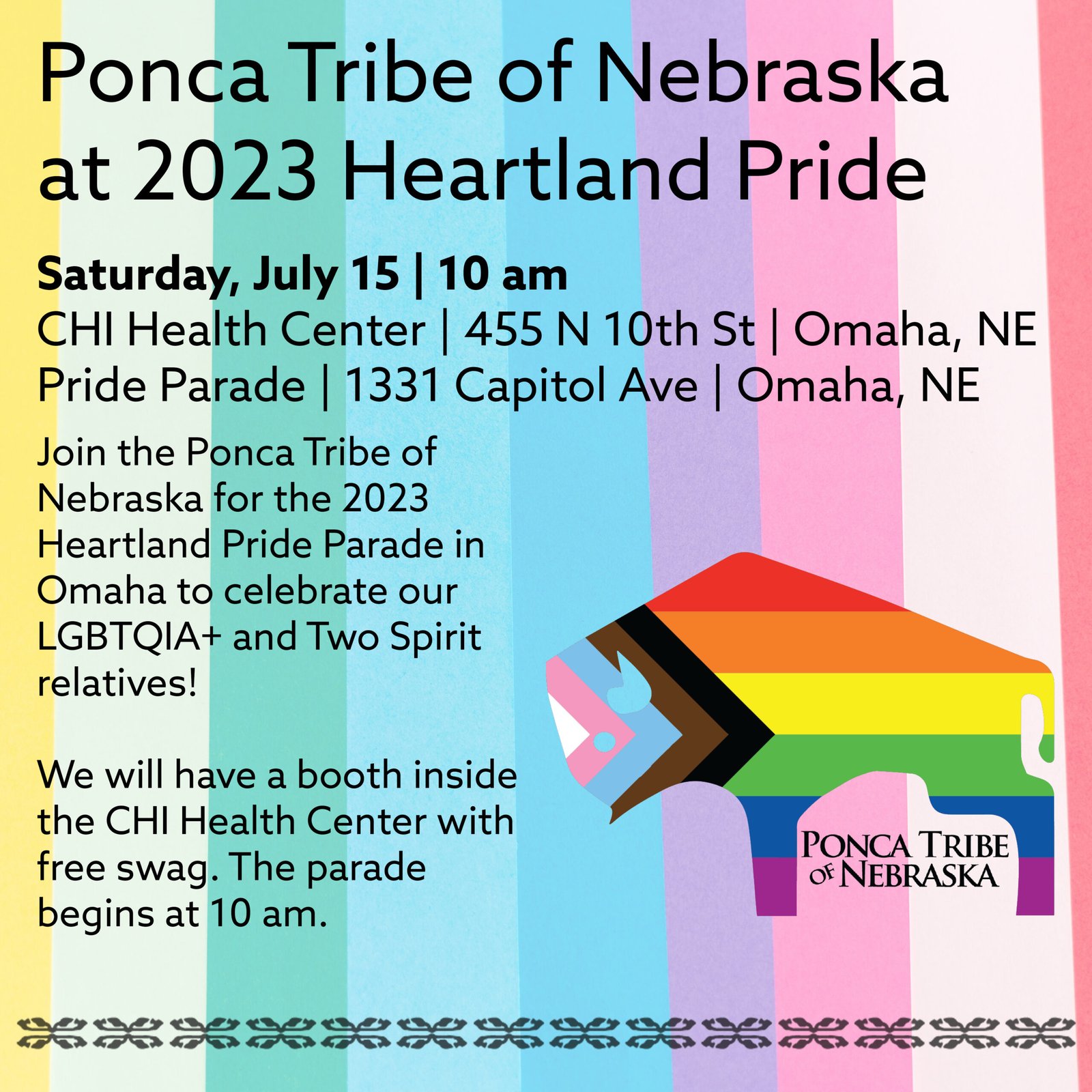 Ponca Tribe of Nebraska at 2023 Heartland Pride