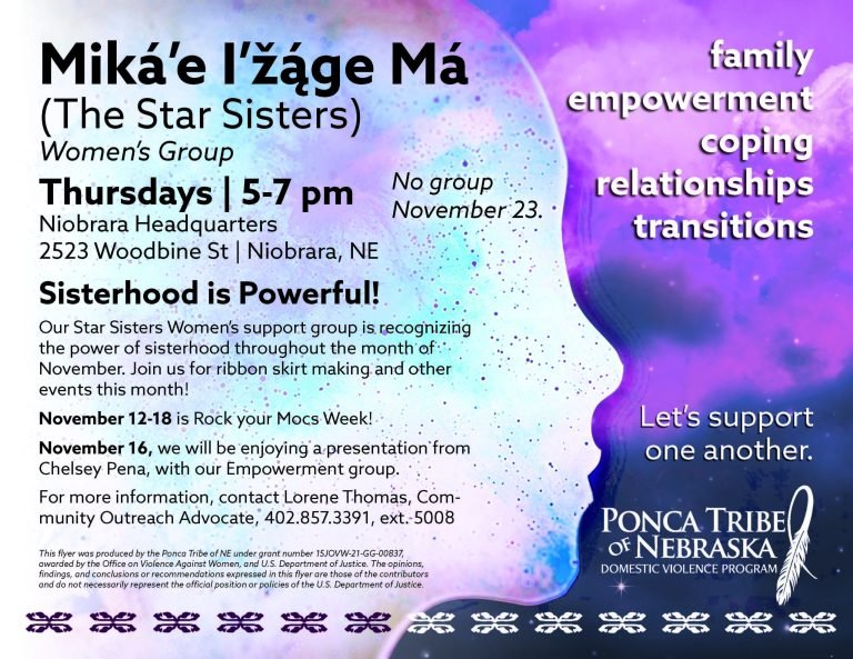 Miká’e I’žáge Má (The Star Sisters) Women’s Group – Niobrara