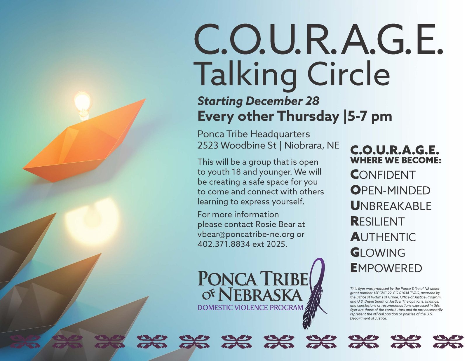 C.O.U.R.A.G.E Talking Circle – Niobrara