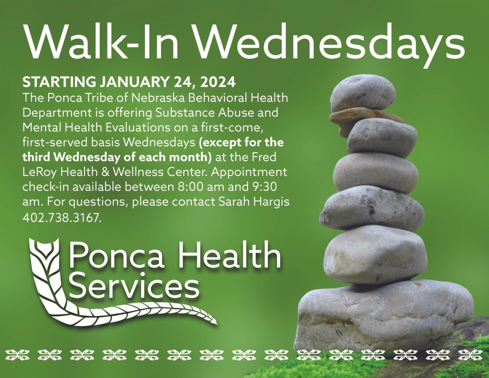 Updated Omaha Walk-in Wednesday Schedule