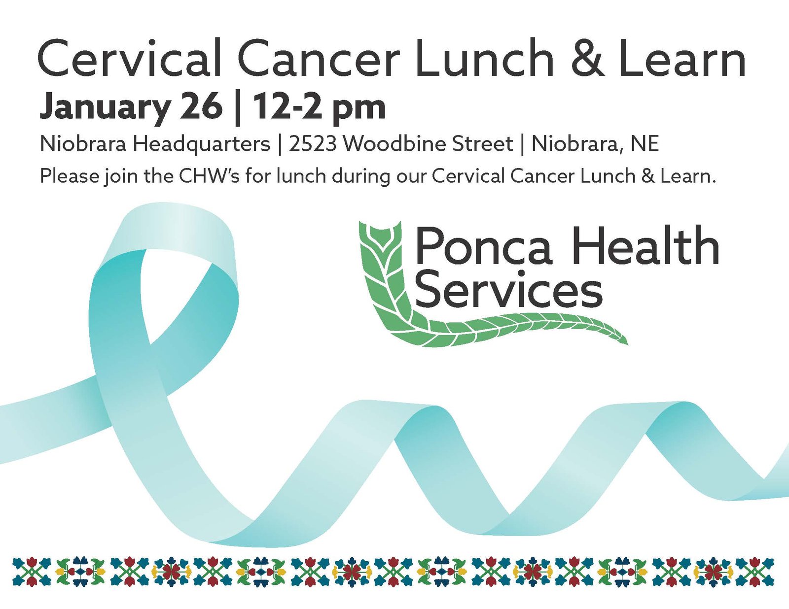 Cervical Cancer Lunch & Learn – Niobrara