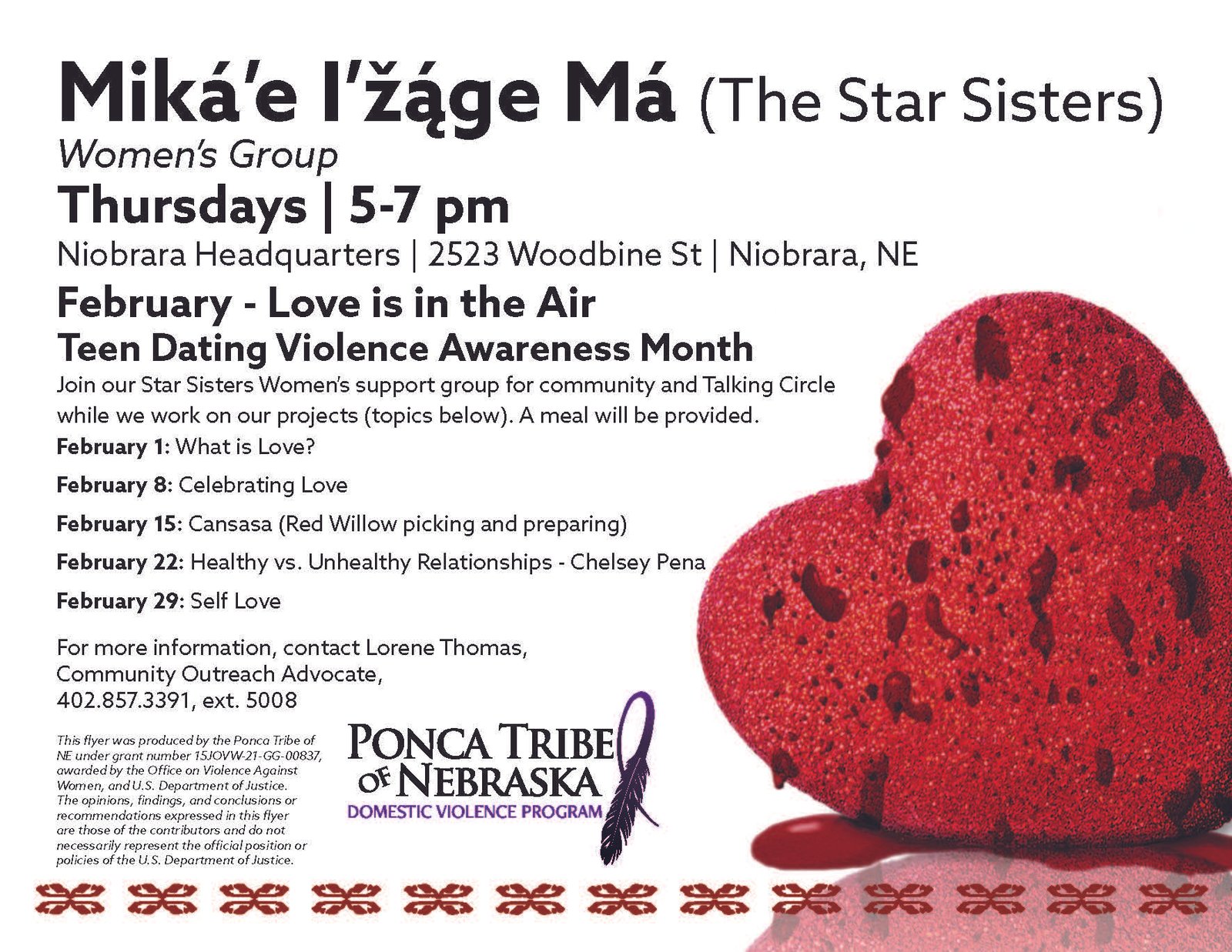 Miká’e I’žáge Má (The Star Sisters) Women’s Group – Niobrara