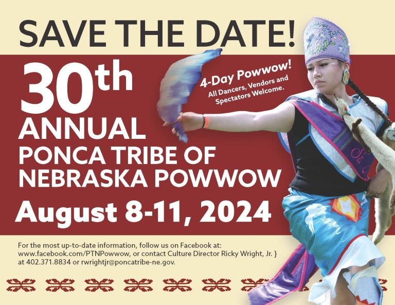 Save the Date for the 30th Annual Ponca Tribe of Nebraska Powwow!