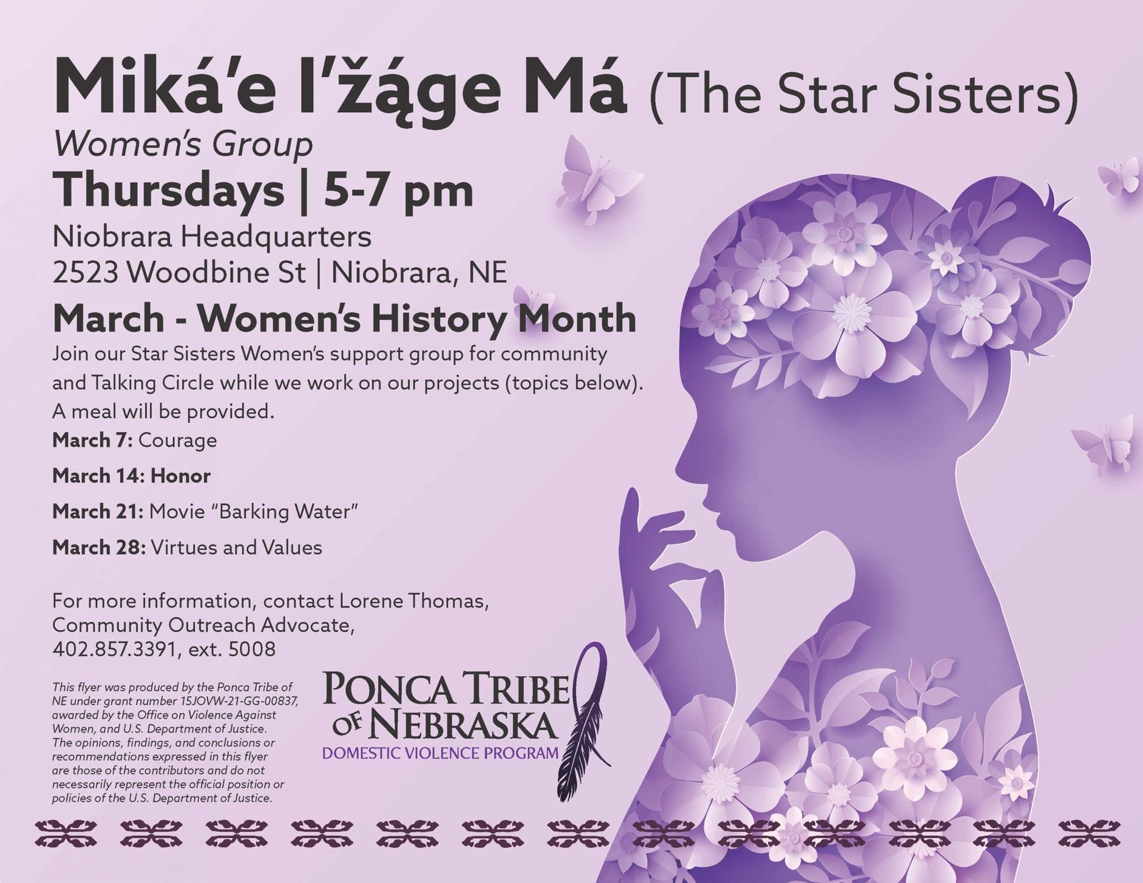 Miká’e I’žáge Má (The Star Sisters) Women’s Group – Niobrara