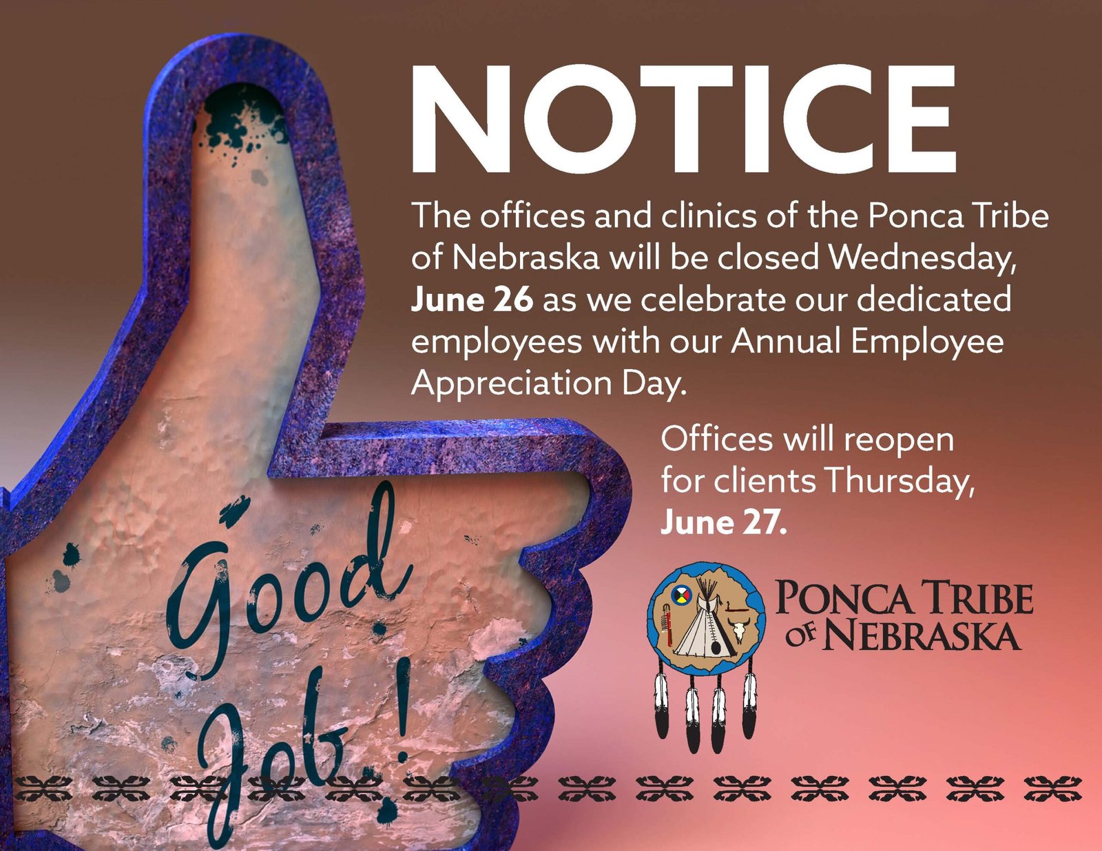 Notice: PTN Offices Closed for Employee Appreciation