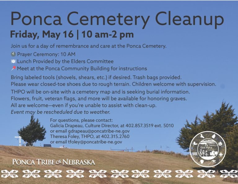 Ponca Cemetery Cleanup