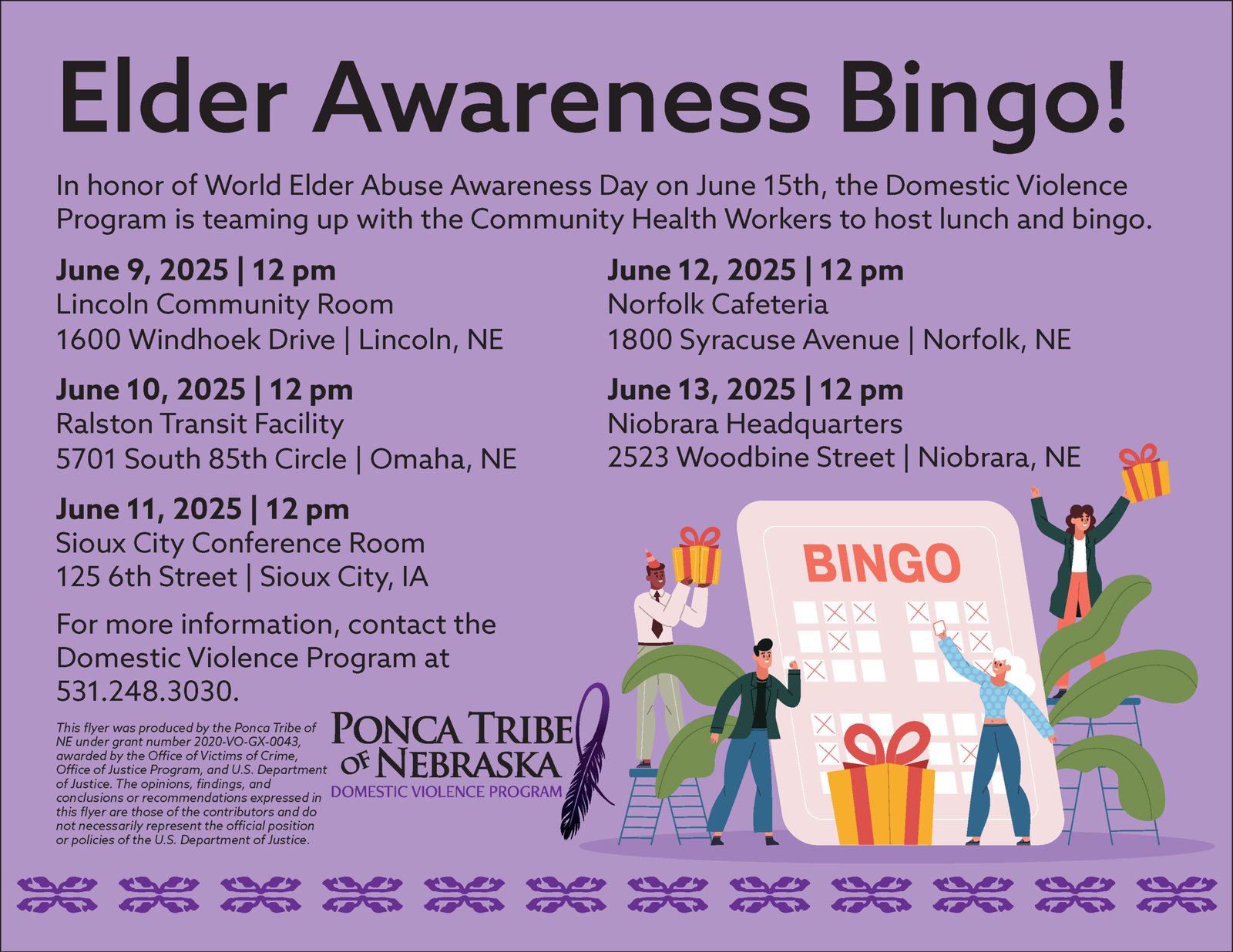 Elder Awareness Bingo! – Norfolk