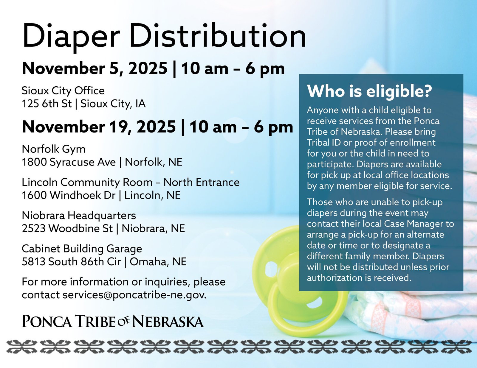 Diaper Distribution