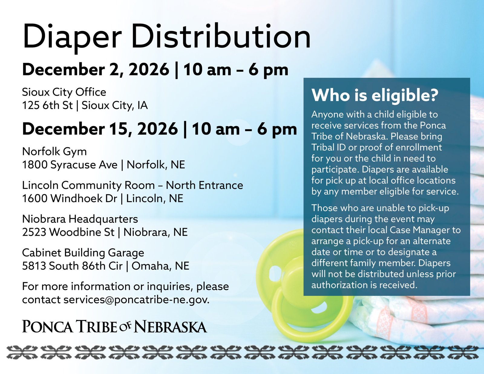 Diaper Distribution