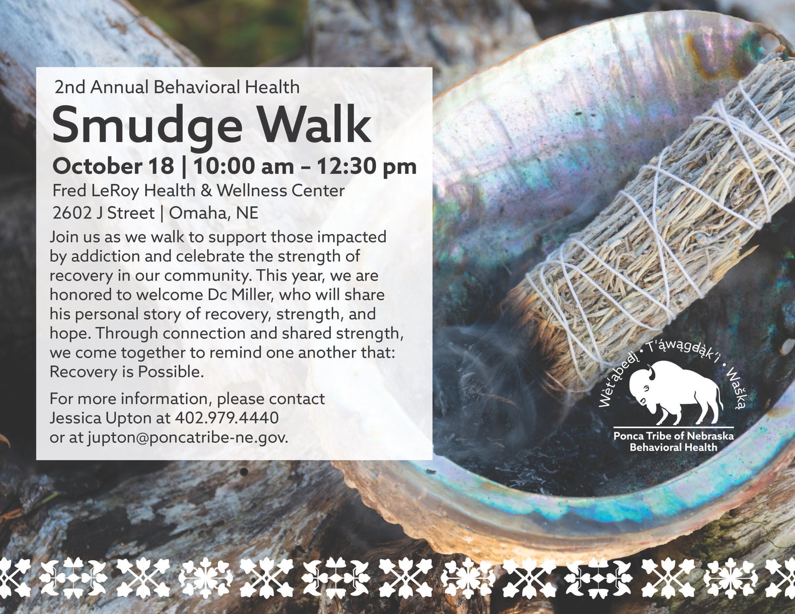 2nd Annual Behavioral Health Smudge Walk